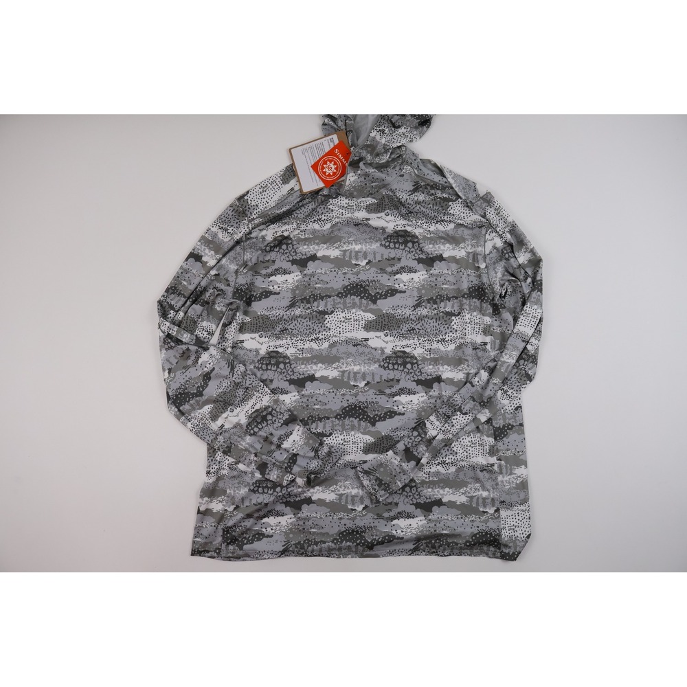 Simms Bugstopper SolarFlex Hoody Shroud Sterling Camo Large NWT